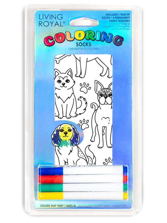 Coloring Socks - Puppy Love