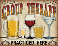 Group Therapy Tin Sign
