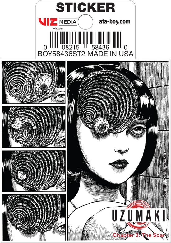 Junji Ito Uzumaki Azami The Scar Die Cut Sticker