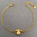 18K Gold-Plated Evil Eye Bracelet