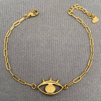 18K Gold-Plated Evil Eye Bracelet
