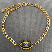 18K Gold-Plated Evil Eye Bracelet