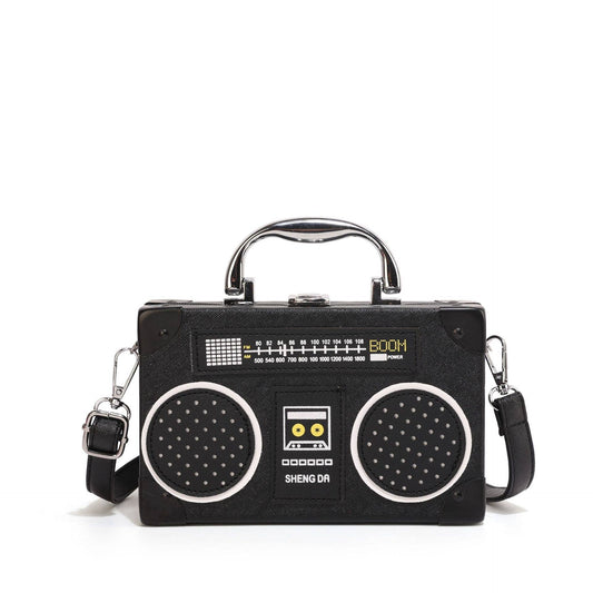 Fun Boombox Radio Shaped Crossbody Bag