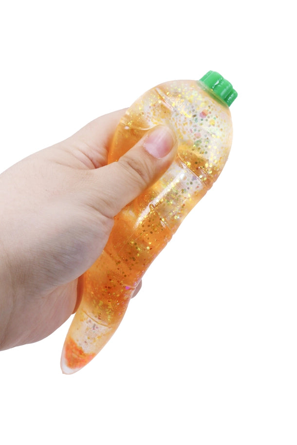 Carrot Glittery Maltose Putty Filled Squishy Toy