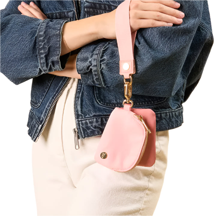 Dynamic Duo Pouch Wristlet Rose