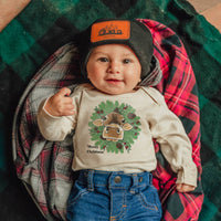 Mooey Christmas Cow Country Christmas Baby Bodysuit