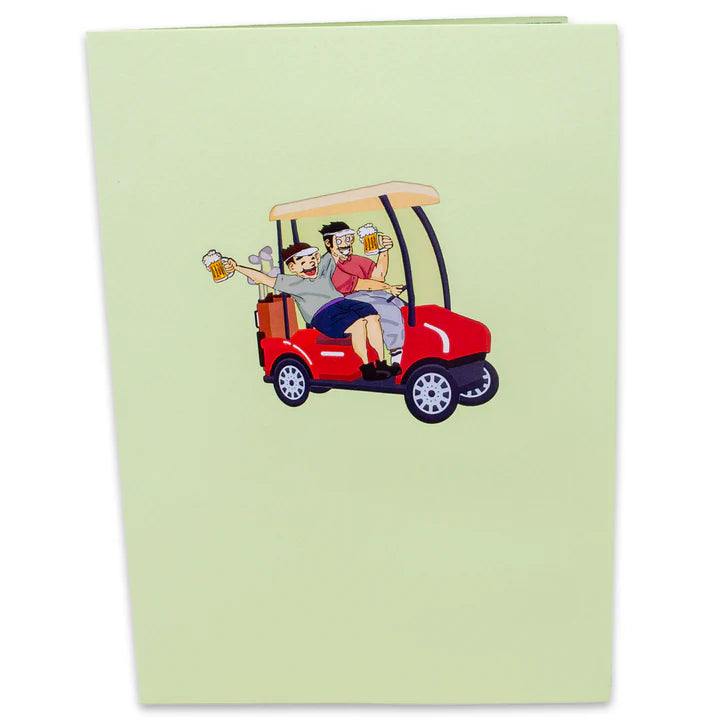 Drunk Golfers 3D Card