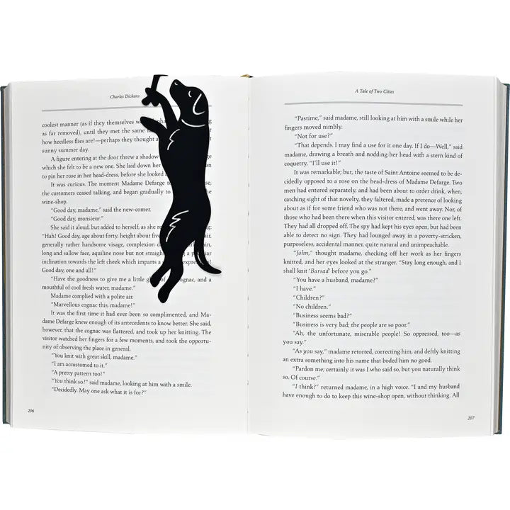 Black Lab Metal 'Hanging' Bookmark