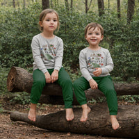 Olive Green Jogger Pajama Casual Play Add-on Lounge Set