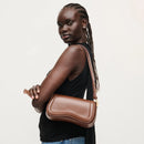Wave Front Baguette Shoulder Bag
