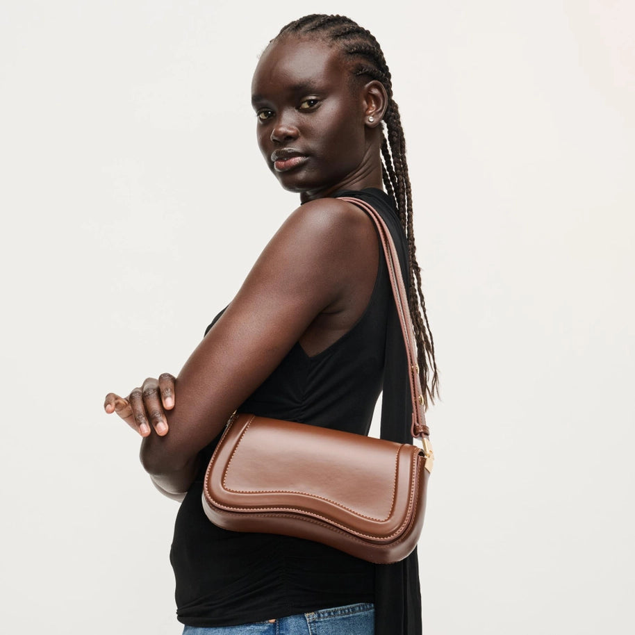 Wave Front Baguette Shoulder Bag