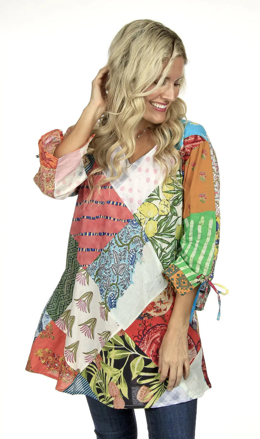 Tunic Cotton Patchwork Top