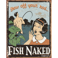 Schonberg - Fish Naked Tin Sign