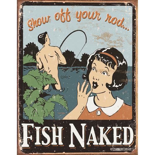Schonberg - Fish Naked Tin Sign