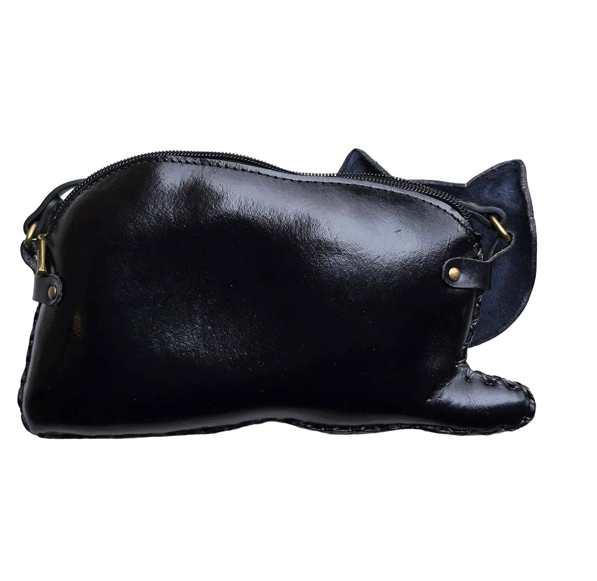 Leather Cat Purse Crossbody