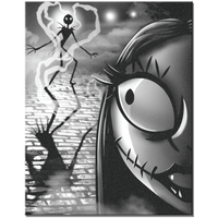 Disney Nightmare Silhouette Tin Sign
