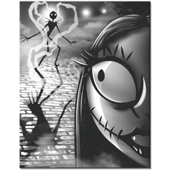 Disney Nightmare Silhouette Tin Sign