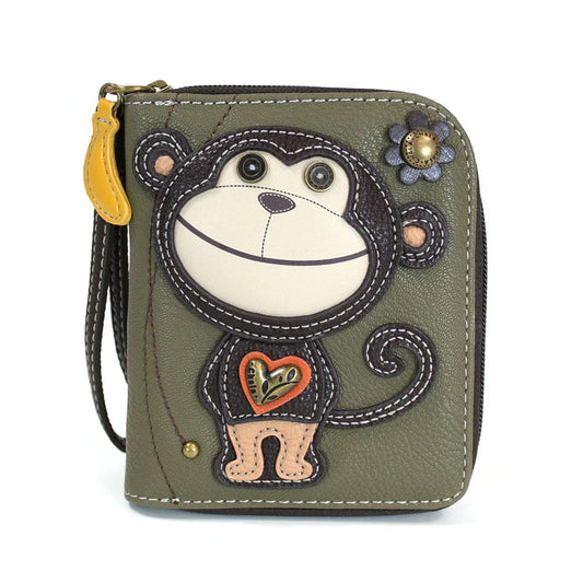 Zip-Around Wallet Monkey