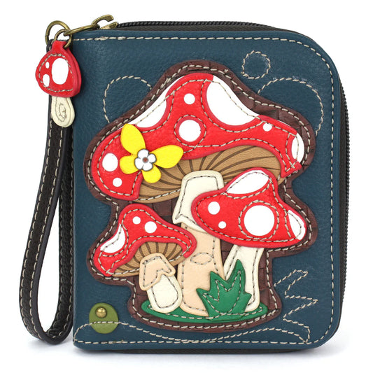 Zip-Around Wallet Mushrooms