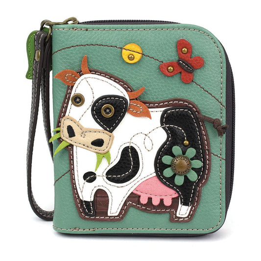 Zip-Around Wallet Cow