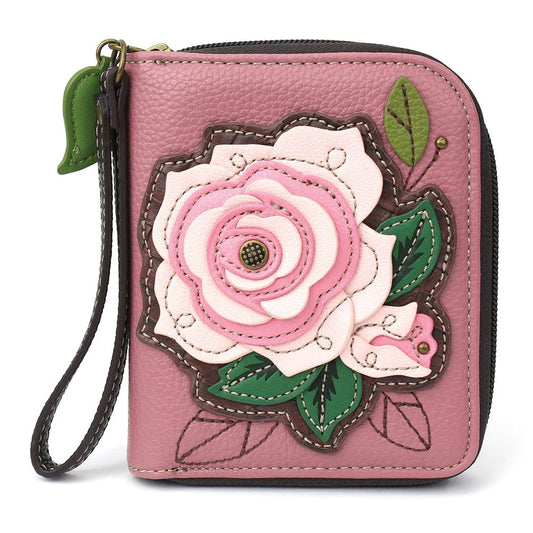 Zip-Around Wallet Rose