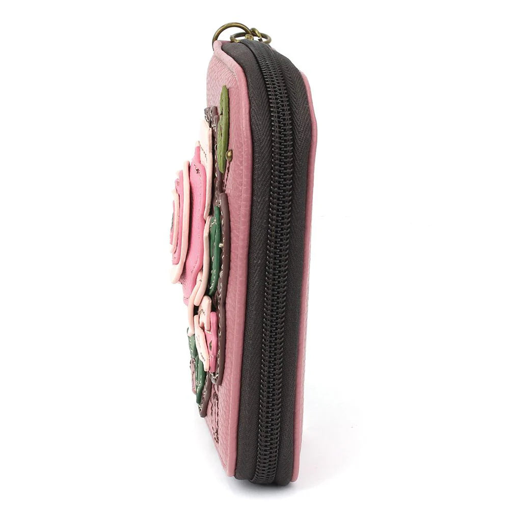 Zip-Around Wallet Rose