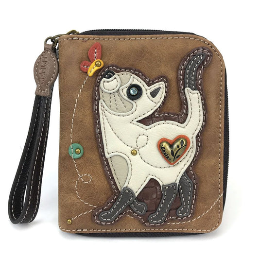 Zip-Around Wallet Slim Cat