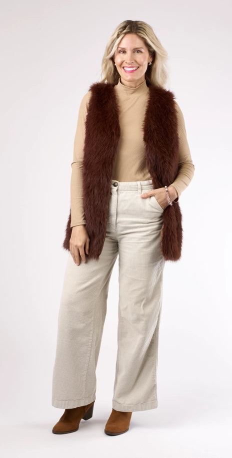 Shaggy Fur Tunic Vest
