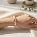 Stone Style Pressed Gold Beaded Bracelet