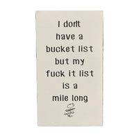 Bucket/Fuckit List Magnet