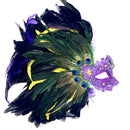 Mardi Gras Carnival Feather Mask
