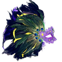 Mardi Gras Carnival Feather Mask
