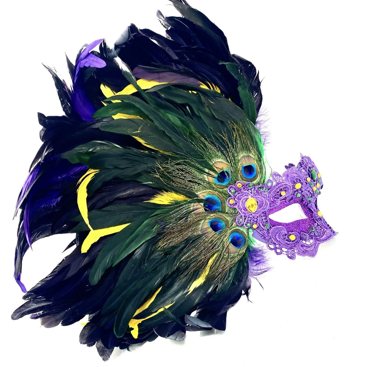 Mardi Gras Carnival Feather Mask