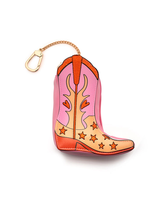 Pink Cowgirl Boot 2-in-1 Bag Charm & Reusable Shopper Bag