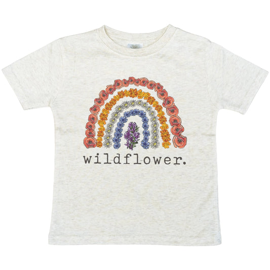 "Wildflower" Rainbow Kids Tee