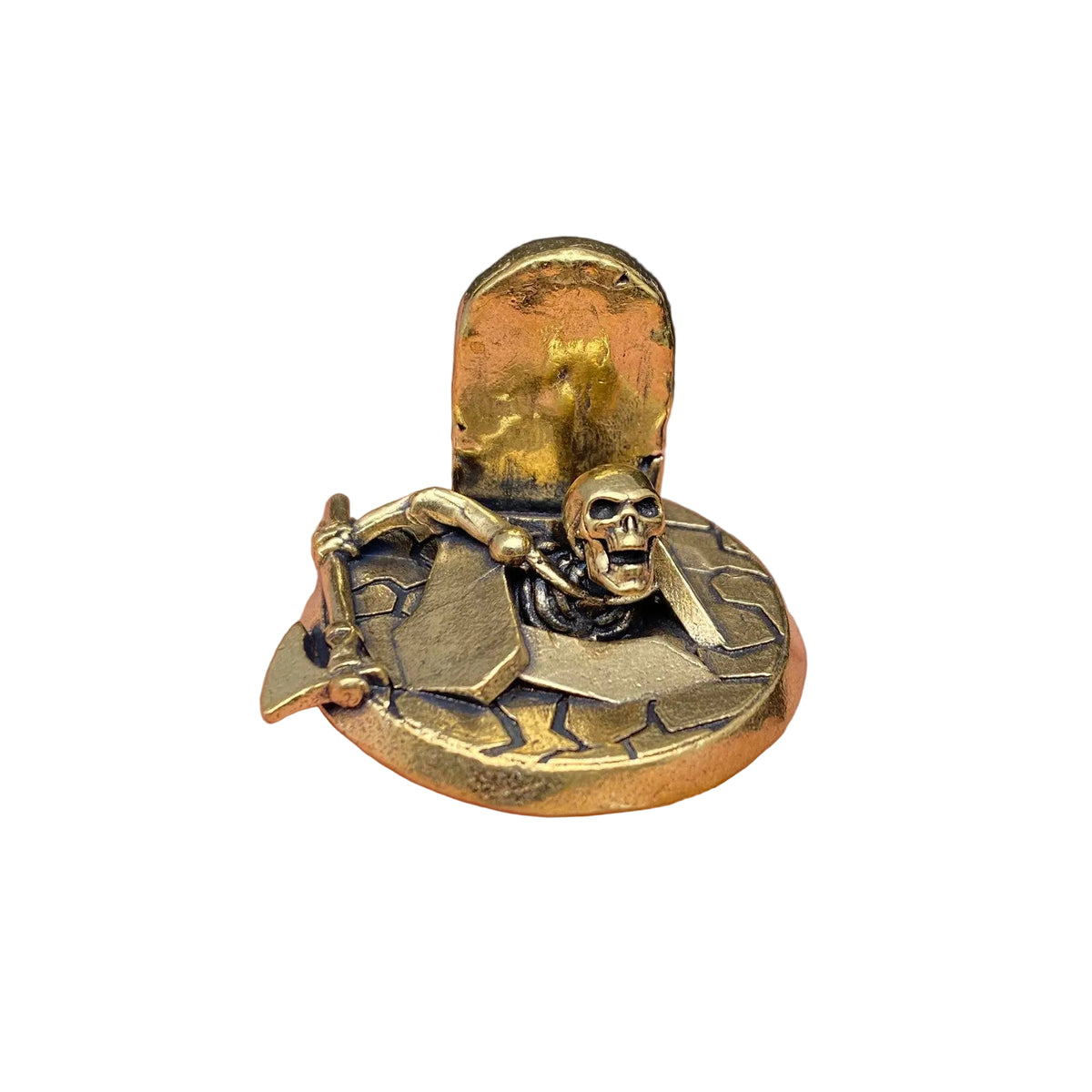 Skeleton In The Tomb Brass Crafts Decoration Desktop Ornaments
