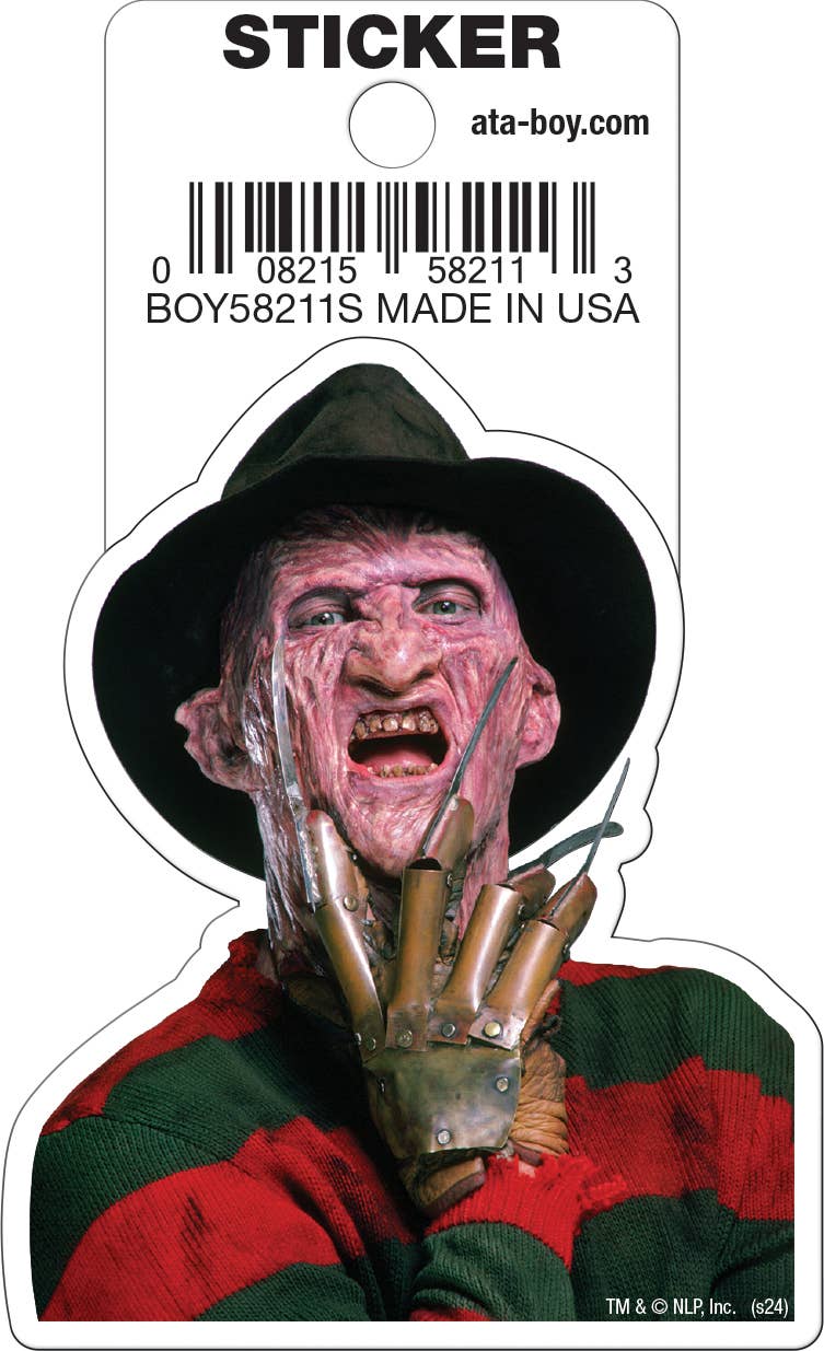 Horror Movies Freddy Krueger Die Cut 3" Vinyl Sticker