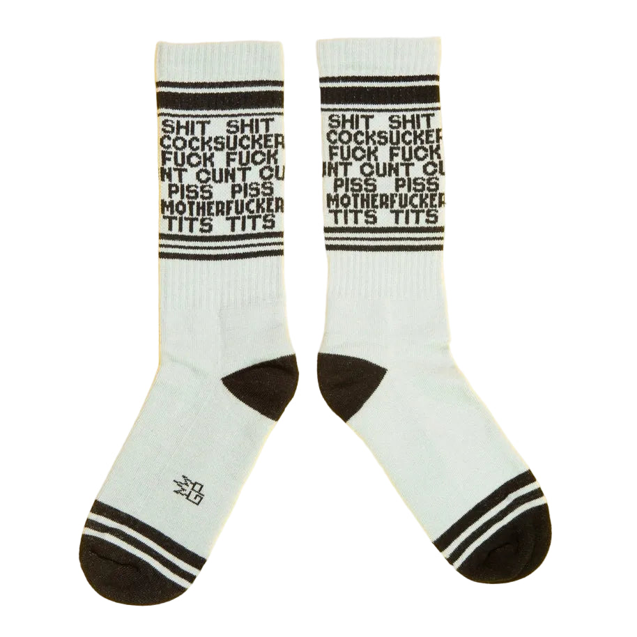 Dirty Words Gym Crew Socks