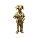 The Dog Drinking Coffee Brass Crafts Desktop Ornaments