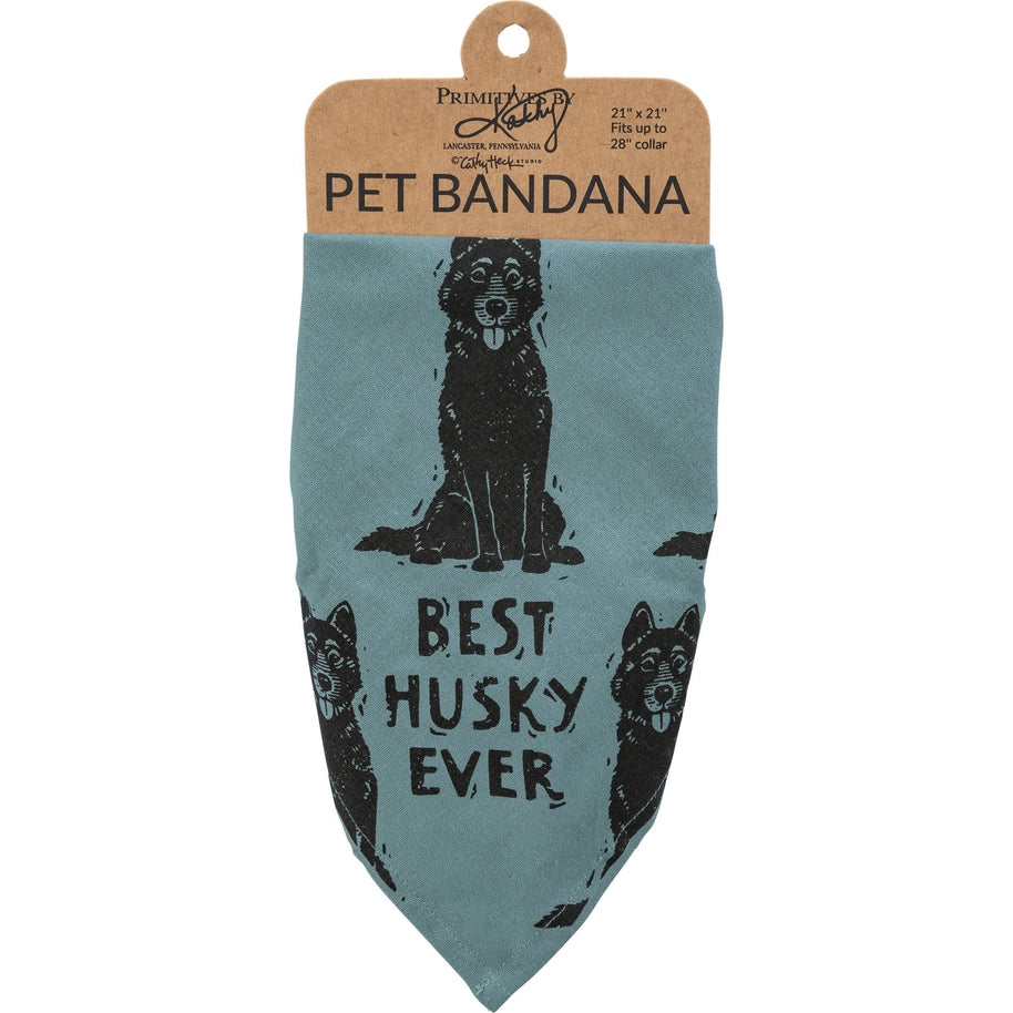Husky/Love My Human Large Pet Bandana