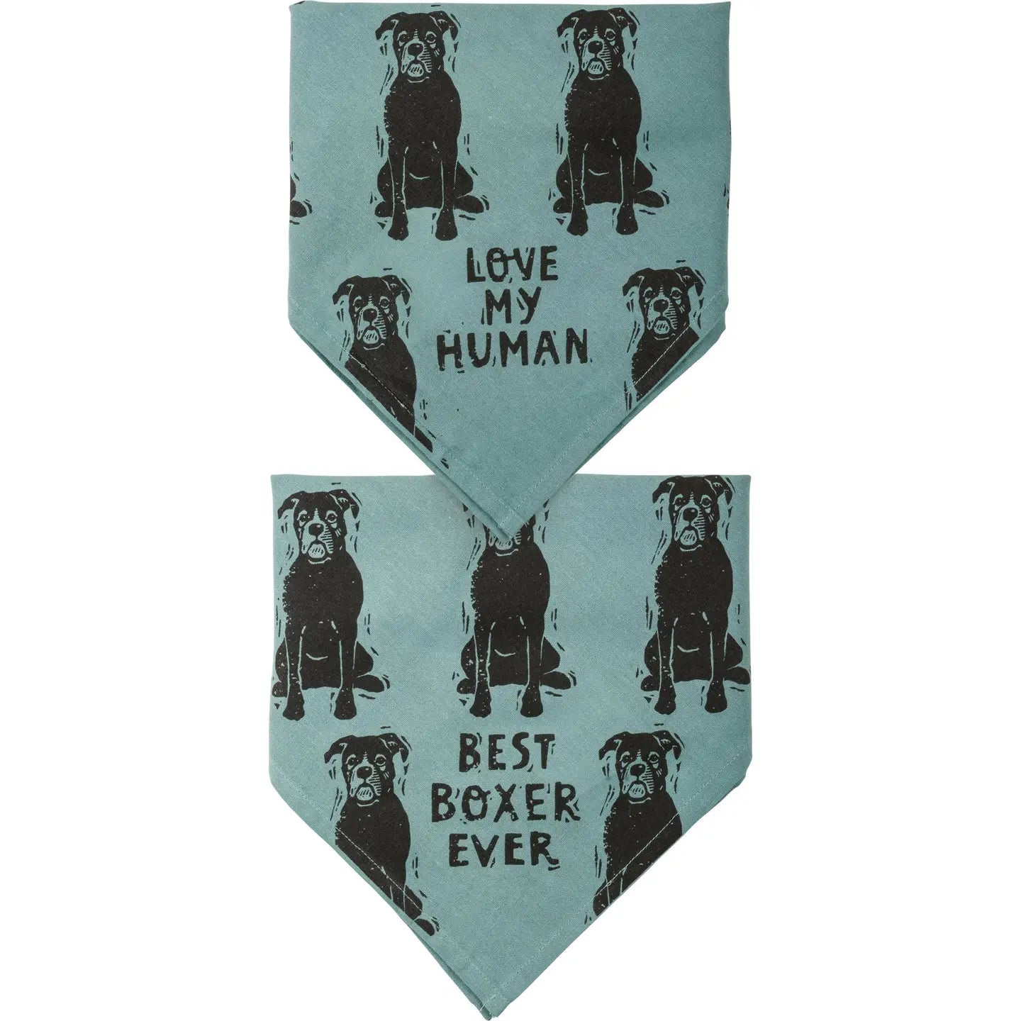 Boxer/Love My Human Large Pet Bandana