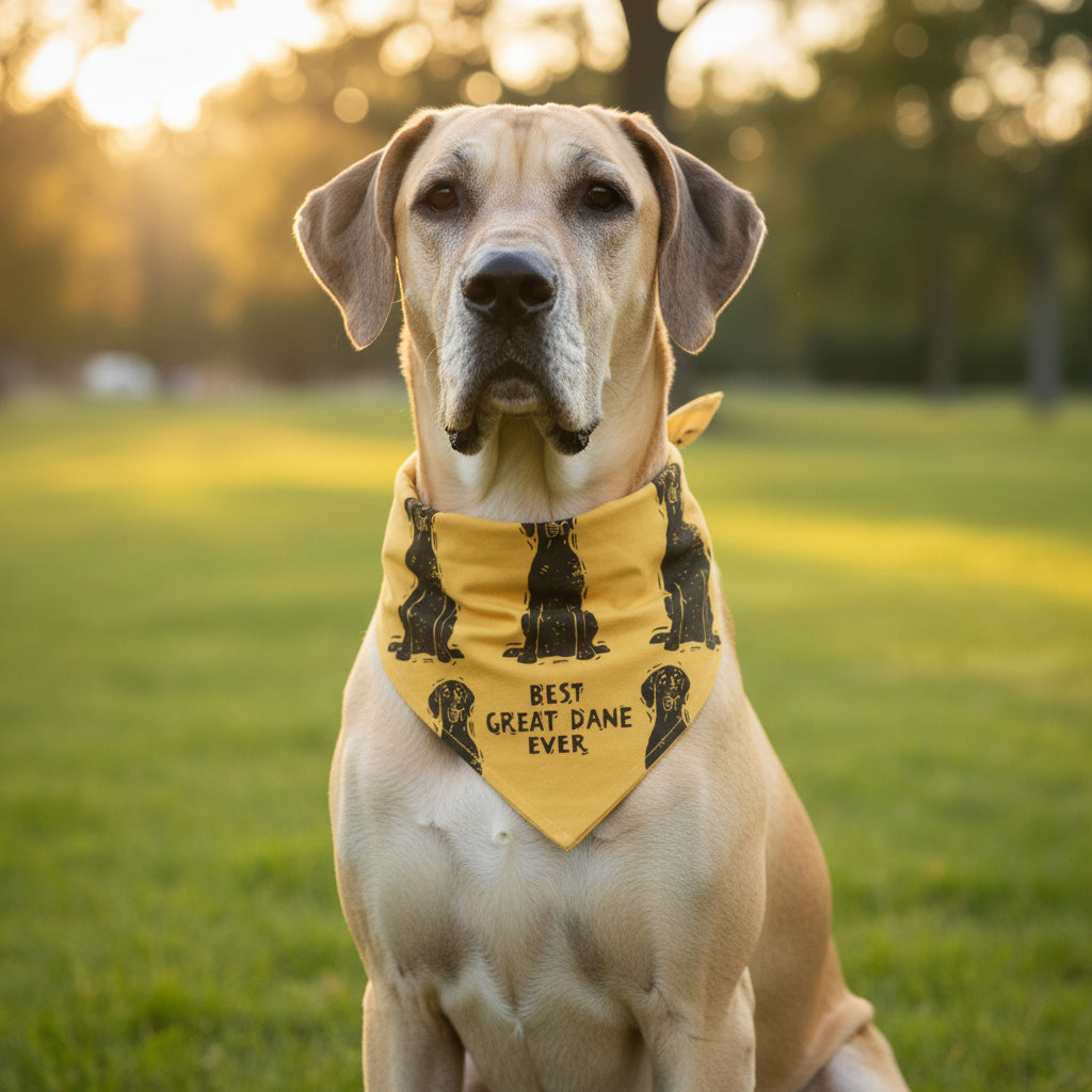 Great Dane/Love My Human Large Pet Bandana