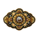Large Beaded Mandala Seed Bead Barrette Hair Clip