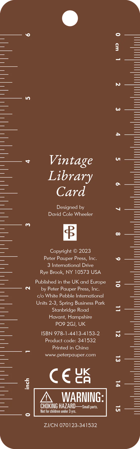 Vintage Library Card BeadedBookmark