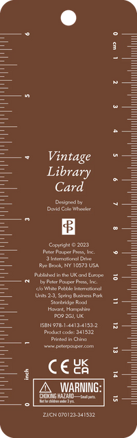 Vintage Library Card BeadedBookmark