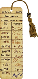 Vintage Library Card BeadedBookmark