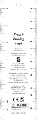 French Bulldog Pups Beaded Bookmark