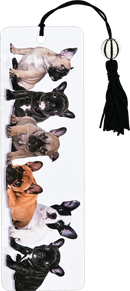 French Bulldog Pups Beaded Bookmark