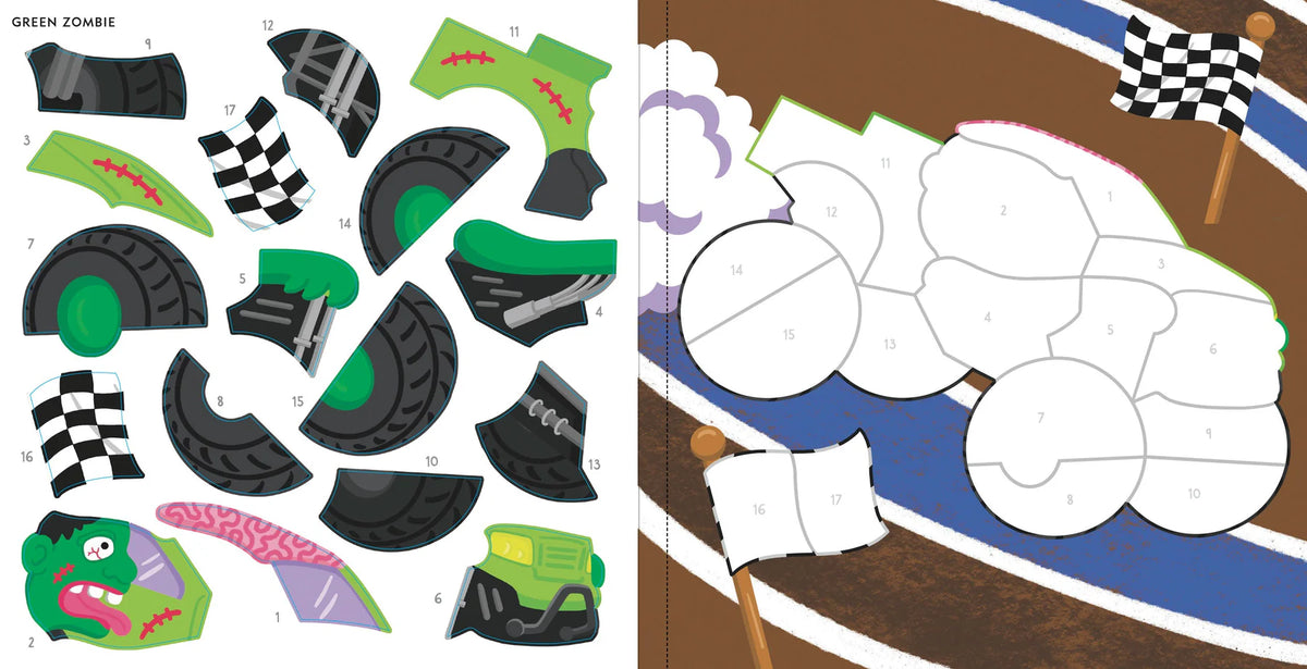 My First Color-by-Sticker Book - Monster Trucks
