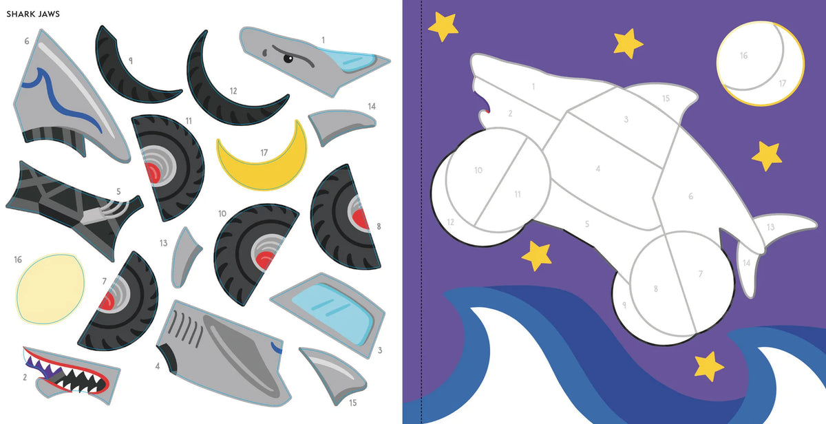 My First Color-by-Sticker Book - Monster Trucks